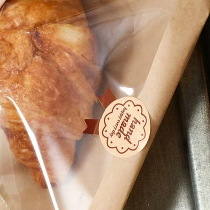 Nanaiche Packaging (100 (8.3 9.8 inches) Kraft Bread Bag Bakery Bags with Window Toast bag Toast Paper Bag Kraft Bread