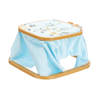 PATIKIL 7.1" x 6.7" Square Embroidery Hoop Stand, Adjustable ABS Plastic Cross Stitch Stand Hands-Free 2-Tier Embroidery Hoop Holder Punch Needle Frame for Sewing Arts Needlework, Khaki