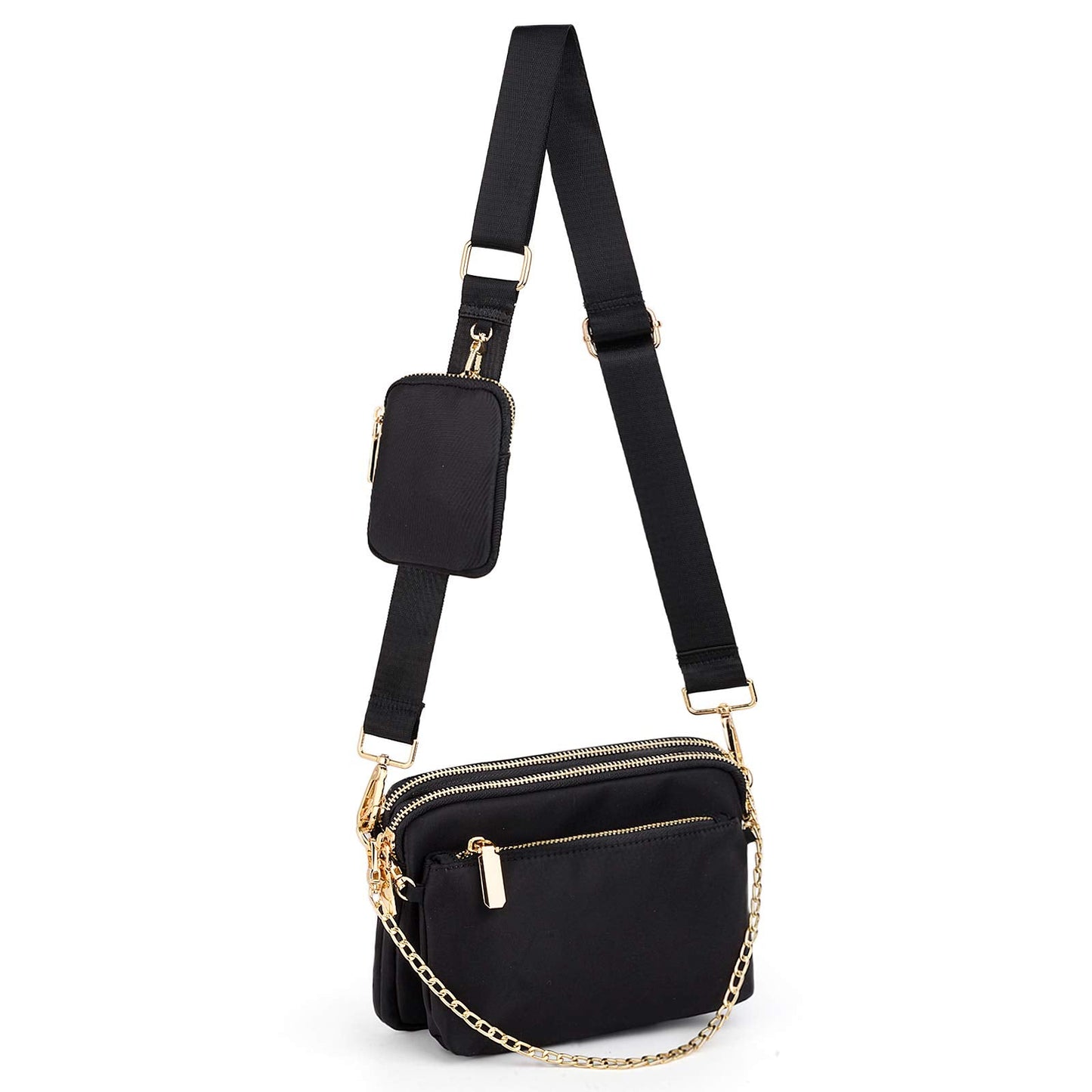 UTO Small Crossbody Bags for Women 3 in 1 Trendy Belt Purse Fashion Designer Mini Cute Sling Fanny Chest Pack
