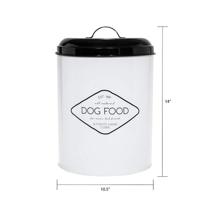 Amici Pet Buster All Natural Canister, Metal Storage Container with Handle Lid & Silicone Gasket Seal, Minimal Countertop Food Bin for Pantry, Pet Treats & Kitchen Dry Goods - 272 Oz (10.5"L x 14"H)