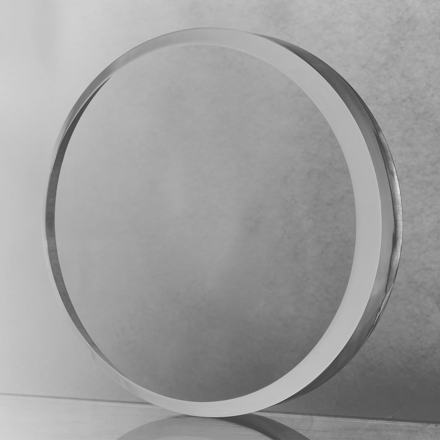 CiaoHER 2in Thickness Acrylic Disc Display Block Clear Polished Round Pedestal Stand Riser (11'' x 2'')