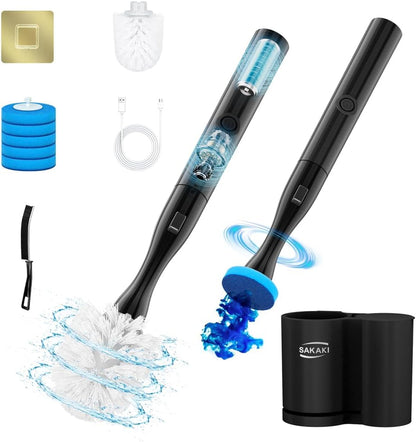 Set Set 5 Electric Toilet Brush and Holder Electric Toilet Bowl Brush Toilet Brush Cleaner with Refills Disposable