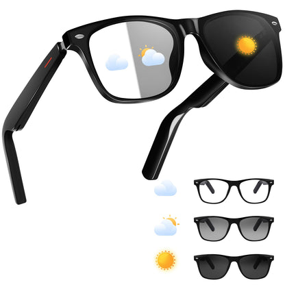Smart Sunglasses Glasses for Men Women with AAC Speaker Open Ear Music Touch Buttons Remote Photo Voice Assistant Hand-free Calling, Unisex Audio Intelligent Bluetooth 5.0, Great Gift for Friends