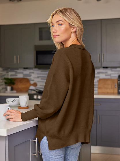 EFAN Women's Oversized Sweaters 2025 Fall Crewneck Batwing Sleeve Pullover Sweaters