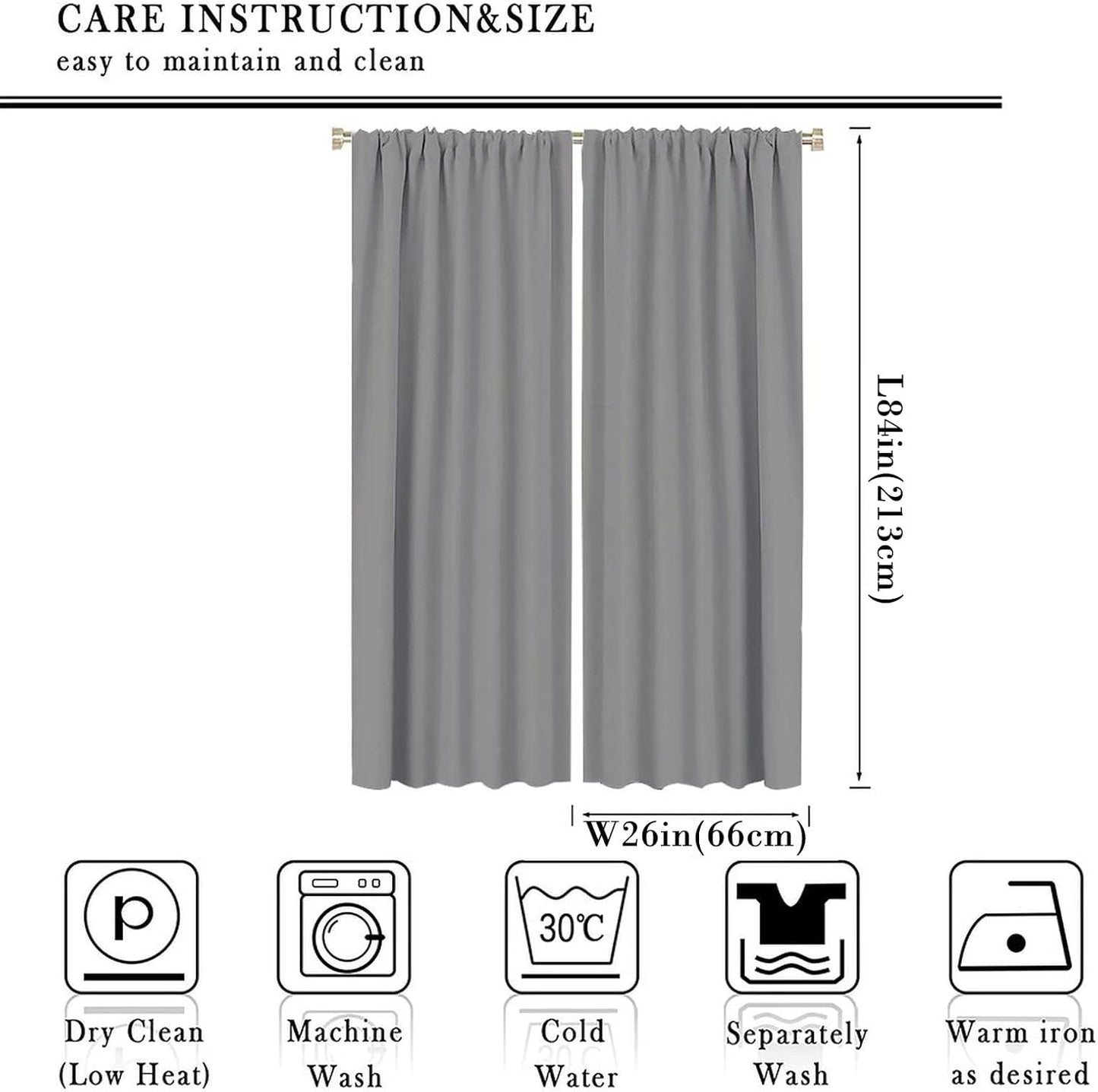 GoDazzling 52x84in 2 Floral Blackout Windows Curtains, Vintage Garden Plants Herbs Flowers Botanical Classic Design Art