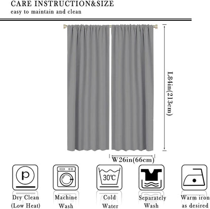GoDazzling 52x84in 2 Floral Blackout Windows Curtains, Vintage Garden Plants Herbs Flowers Botanical Classic Design Art