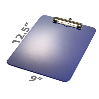Officemate Recycled Plastic Clipboard, Letter Size, Blue, Pack of 6 (83081)