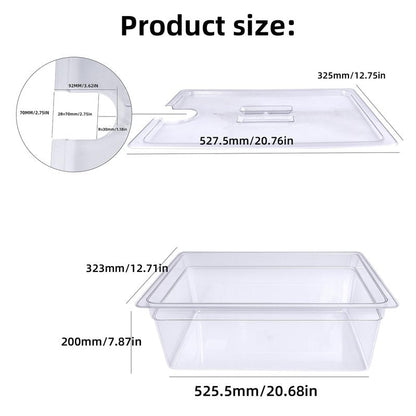 WELKOR 26 QT Large Sous Vide Container With Lid, Sous Vide Tub Kit Compatible with Wancle Anova, Joule, Instant Pot Sous Vide Cookers for Home Chefs Professional Use (26 qt no rack)