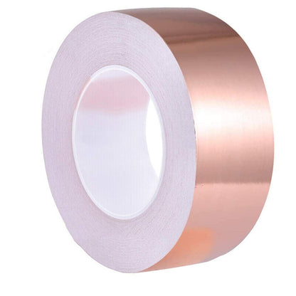 AIYUNNI Copper Foil Tape (2 inch X 66 FT) with Double-Sided Conductive Adhesive for Guitar & EMI Shielding,Stained Glass Making,Electrical Repairs,Paper Circuits,Soldering,Grounding,DIY Copper Tape
