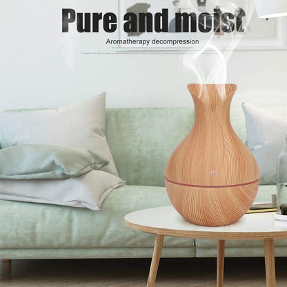 High Capacity Cool Mist Humidifier, for Bedroom, Baby Room, Living Room (Light Wooden Grain)