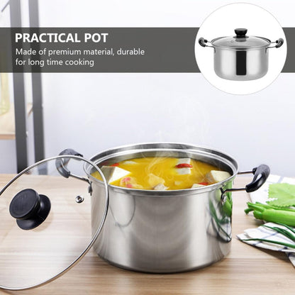 Soup Pan Stainless Steel Stockpot with Lid, Nonstick Cooking Pot, Pasta Pot, Saucepot Cookware