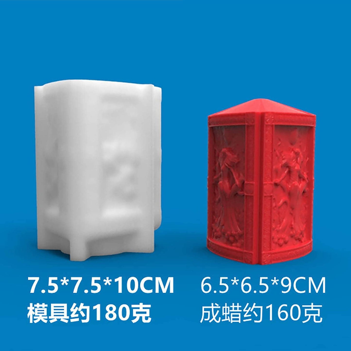 Grainrain 3D Candle Molds Pillar Silicone Soap Mold Triangle Box Handmade Craft Wax Moulds (F15-D49)