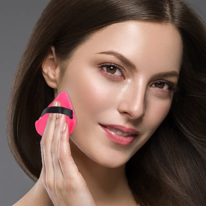Pimoys 12 Pieces Powder Puff Face Triangle Makeup Sponge for Loose Powder Setting Powder Velour Foundation Blender Sponge Beauty Makeup Tool, Black