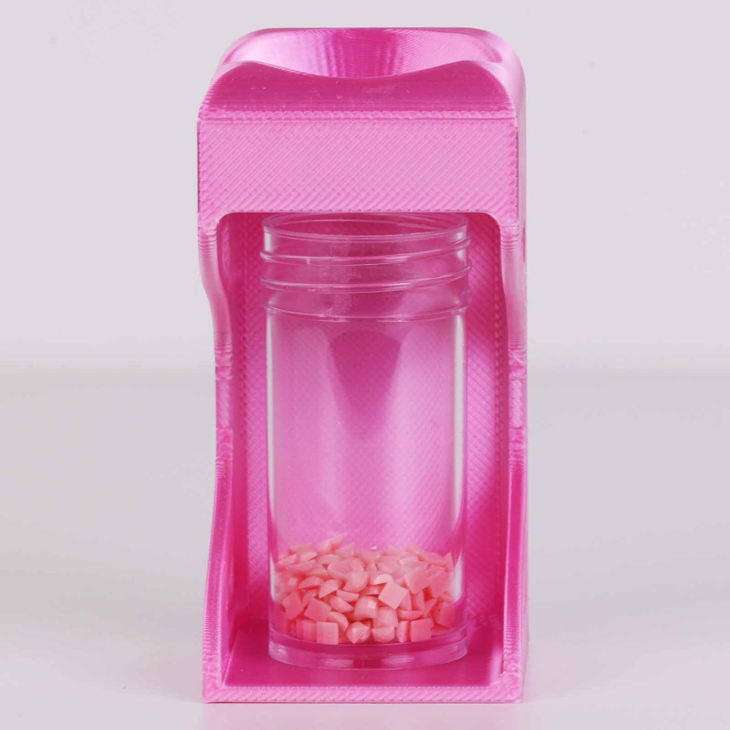 Diamond Painting Organizer Funnel for Round Containers, Portable Drill Funnel Diamond Painting Accessories(Silk Pink)