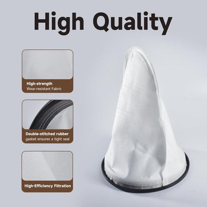 LEYURISE Cloth Bag Liner Replacement Filter Bags with High-Efficiency Filtration Compatible with Hoover and Royal Shoulder Vac Pro Models Including C2401 RY4000 RY4001 Replace#: 2KE2105000