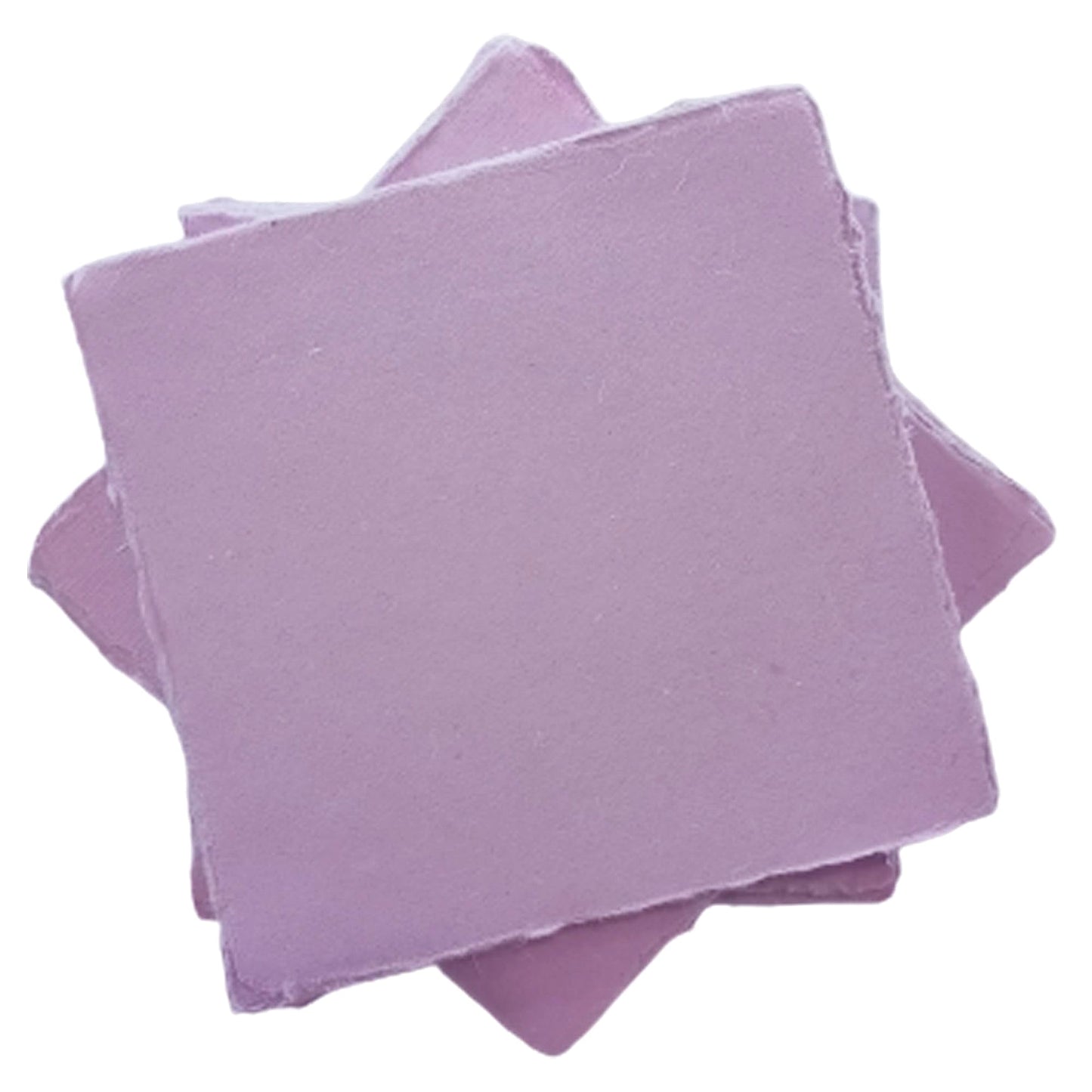 Deckle Papers® Handmade Cotton Paper Square Card Stock for Envelope Making, Calligraphy, Wedding Invitation, Menu Cards, Drawing, Watercolor, Origami Paper-Pack of-50-Purple (5x5 Inch)