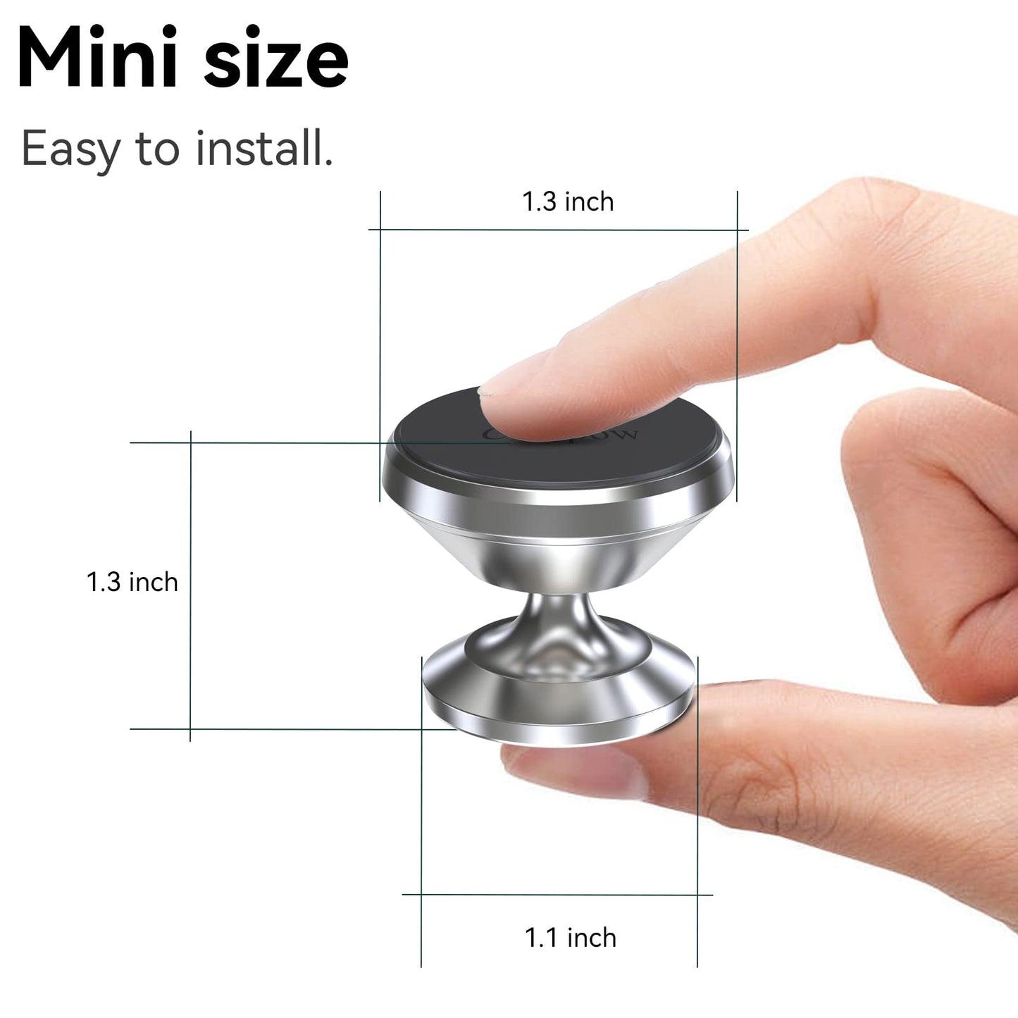 Coolpow【2 Packs 】Magnetic Phone Holder for car【Strong Magnet】phone holders for your car phone holder Mount for Car【4 Metal Plate】Universal Dash cell phone car mount for iphone Samsung car accessories