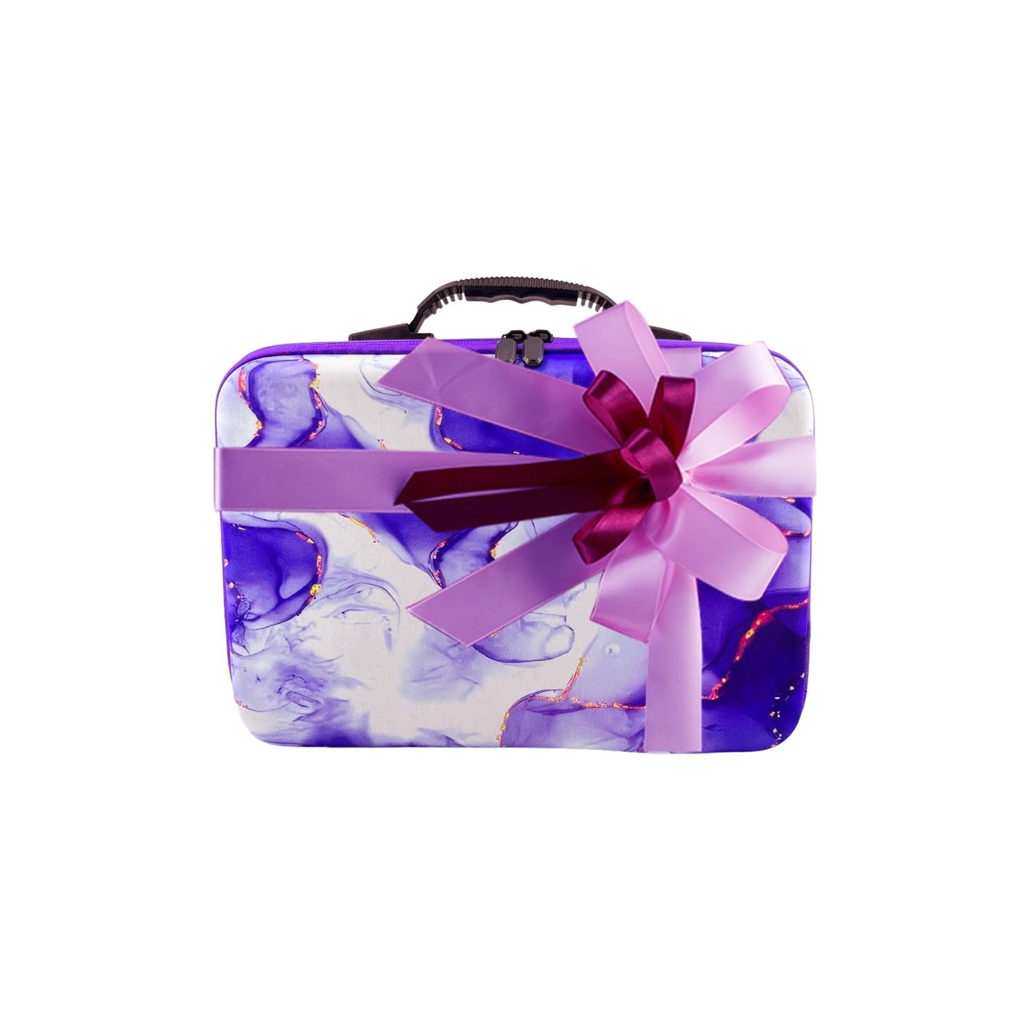 SuSentak Diamond Art Storage Containers with Dot Drill Tools,60 Slots Bead Organizer Case for 5D DIY Art Kits, Portable Craft Box for Diamond Painting Accessories (Purple)