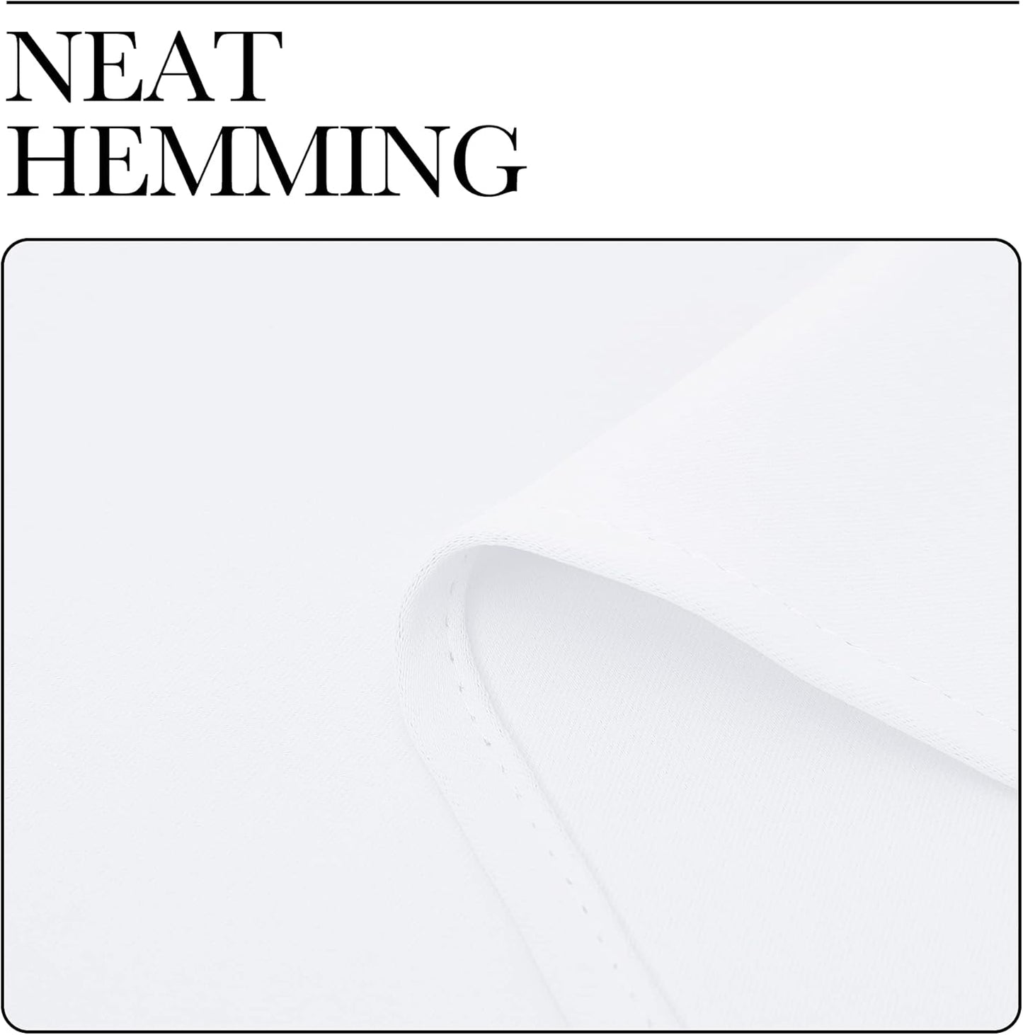 NICETOWN Draperies Curtains - 50% Sunlight Blocking Grommet Top Panels for Small Windows | White (2 Panels, 34" x 45")