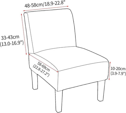 Armless Armless Accent Chair Cover, Large Size Slipper Chair Slipcover, Stretch Universal Thin Fabric Living Room Chair
