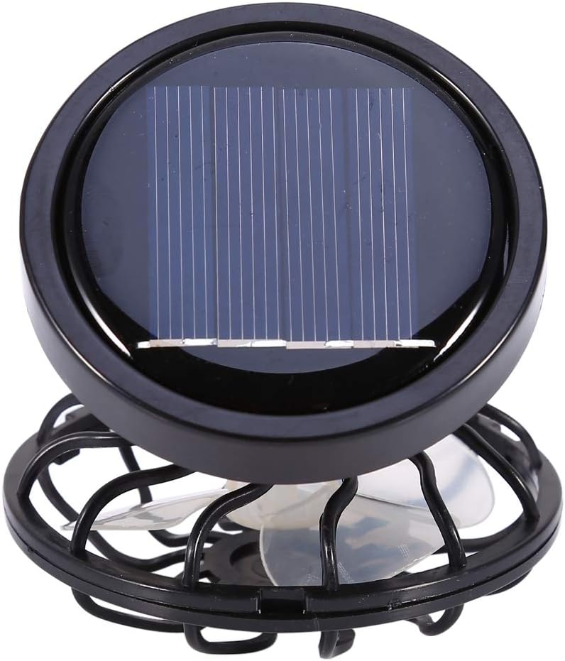 Electric Mini Solar Fan, Air Conditioner Cooling Cell Fan, Clip on Visor or Handheld, Works Only in Direct Sun