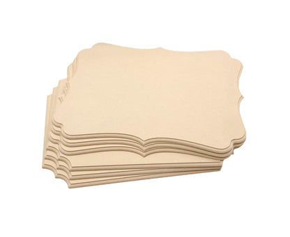 6 Pack Unfinished Wooden Plaques 11"x14"-0.25 Inch Thick Beveled MDF Wood Sign for Burning DIY Crafts