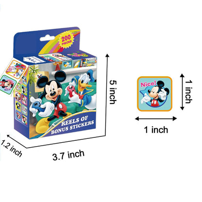IZKICN 3 Pack Kids Stickers - 600 Pcs 30 Cartoon Designs, 1 Inch Self Adhesive Roll Stickers, Reusable Labels for Kids & Teachers