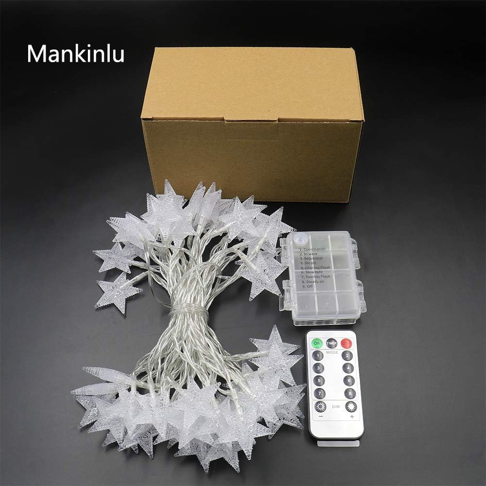 50 25 8 Star String Lights LED ft Waterproof Christmas Fairy Lights Modes Star Twinkle Fairy Lights Battery Operated