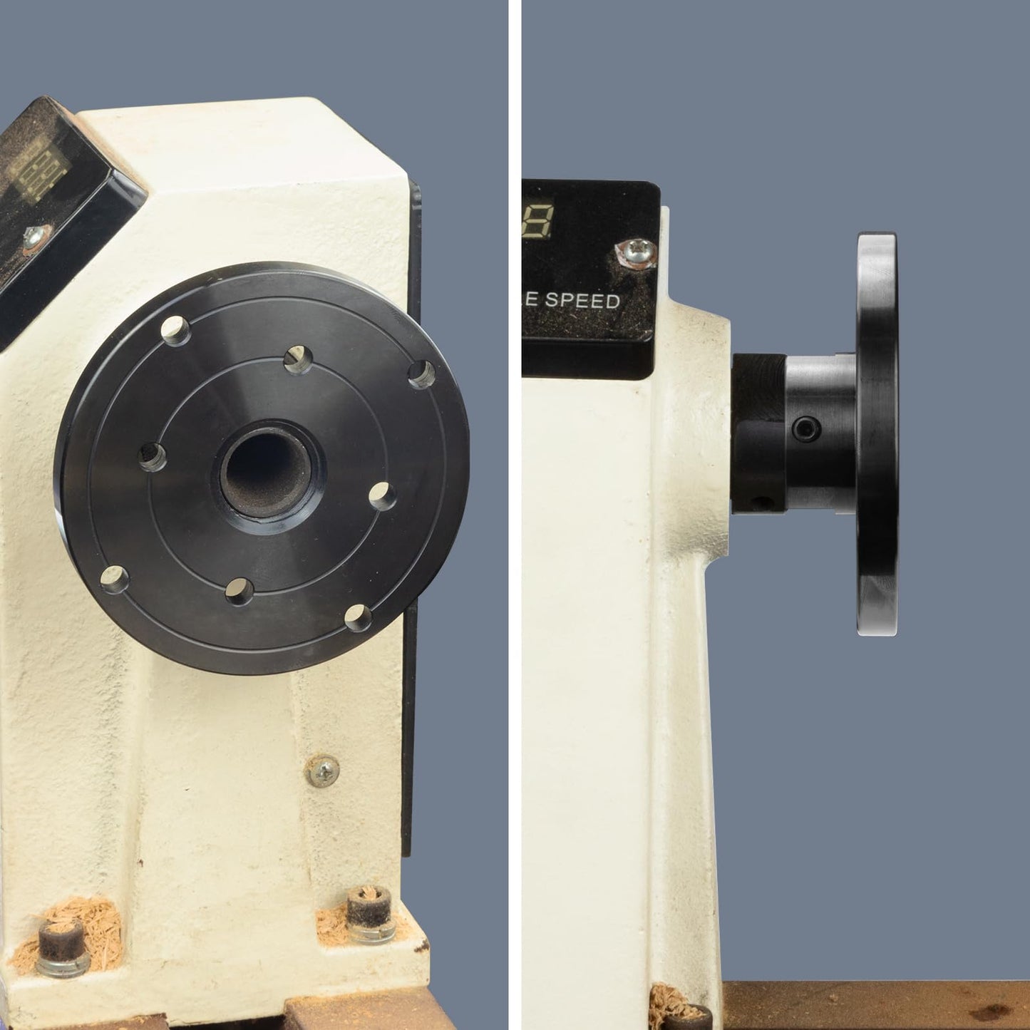 DEEFIINE 4" Wood Lathe Steel Faceplate Chucks,Faceplate for Wood Lathe,Lathe Face Plate Fit for 3/4'' X16TPI Spindle without Screwchuck