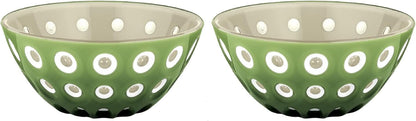 Le Murrine 4.7" Bowl Set of 2 - Moss Green & Sand, Chip Resistant & Unbreakable - Guzzini
