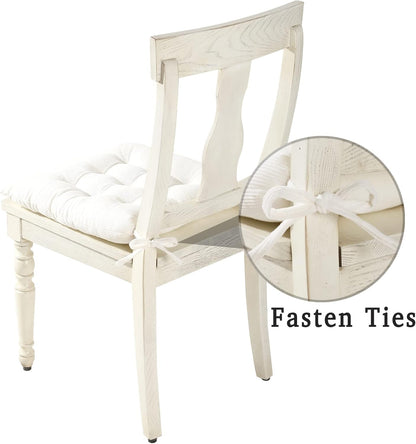 15.7x15.7, HLOVME Corduroy Chair Cushion with Ties Ultra Soft Warm Floor Cushion for Kids Reading Nook Comfortable