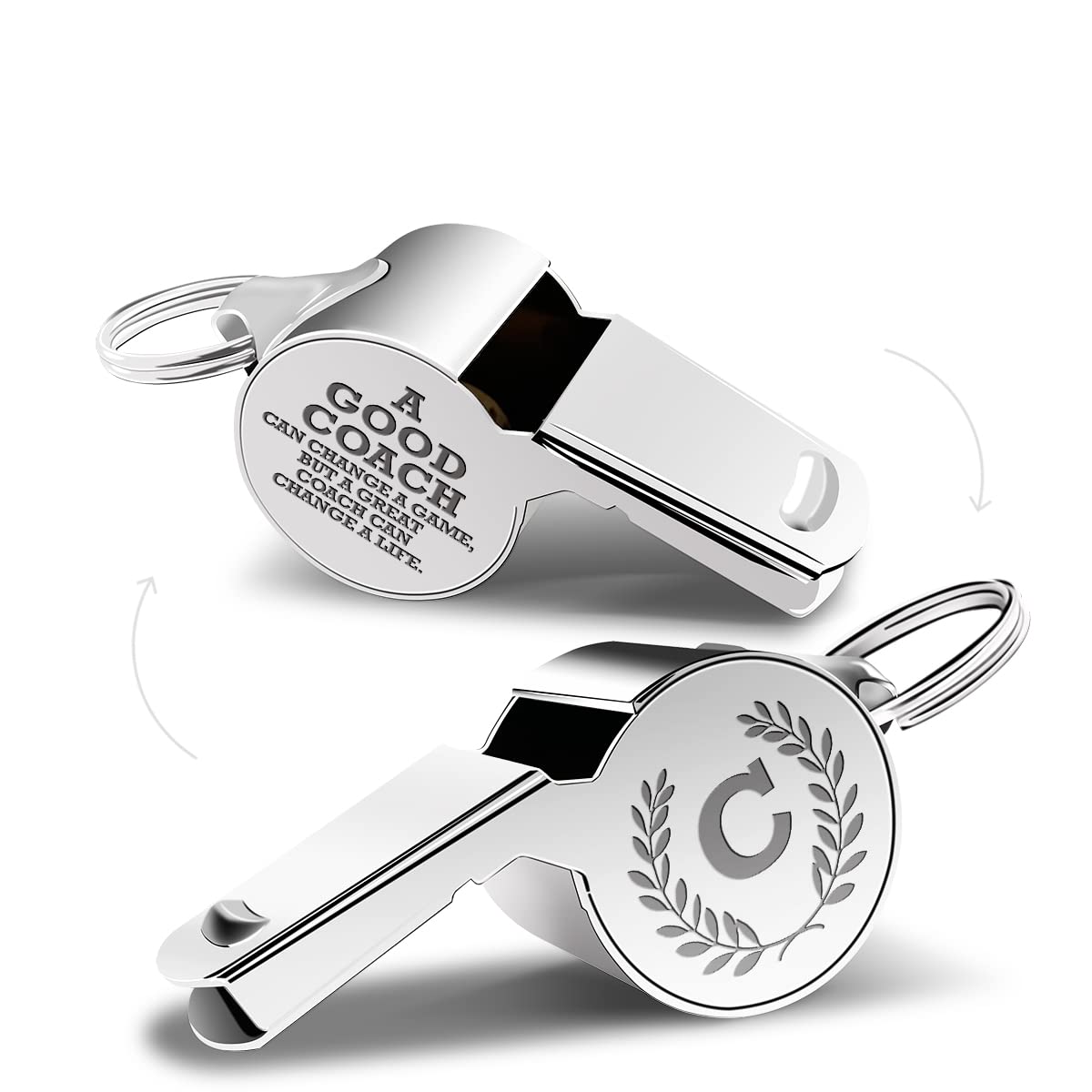 Letters Coach Gifts, Whistle for Coaches, Whistle Emergency, Thank You Coach Gifts, Coaches Whistle with Lanyard Cheer Coach Gift for Men Women Teachers Referees School Sports Coach Outdoor, Letter C