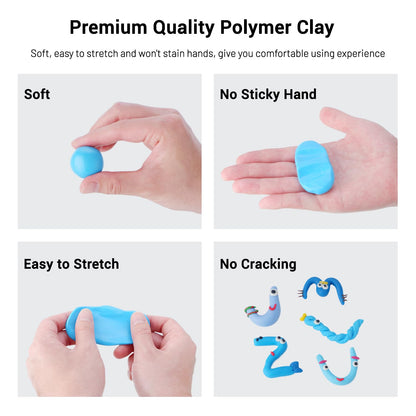 ARTME Polymer Clay, 82 Colors Clay Kit, Oven Bake Modeling Clay, Creative Polymer Clay Kit with Sculpting Tools and Jewelry Accessories, Non-Toxic, Ideal DIY Clay Gifts for Adults and Teens