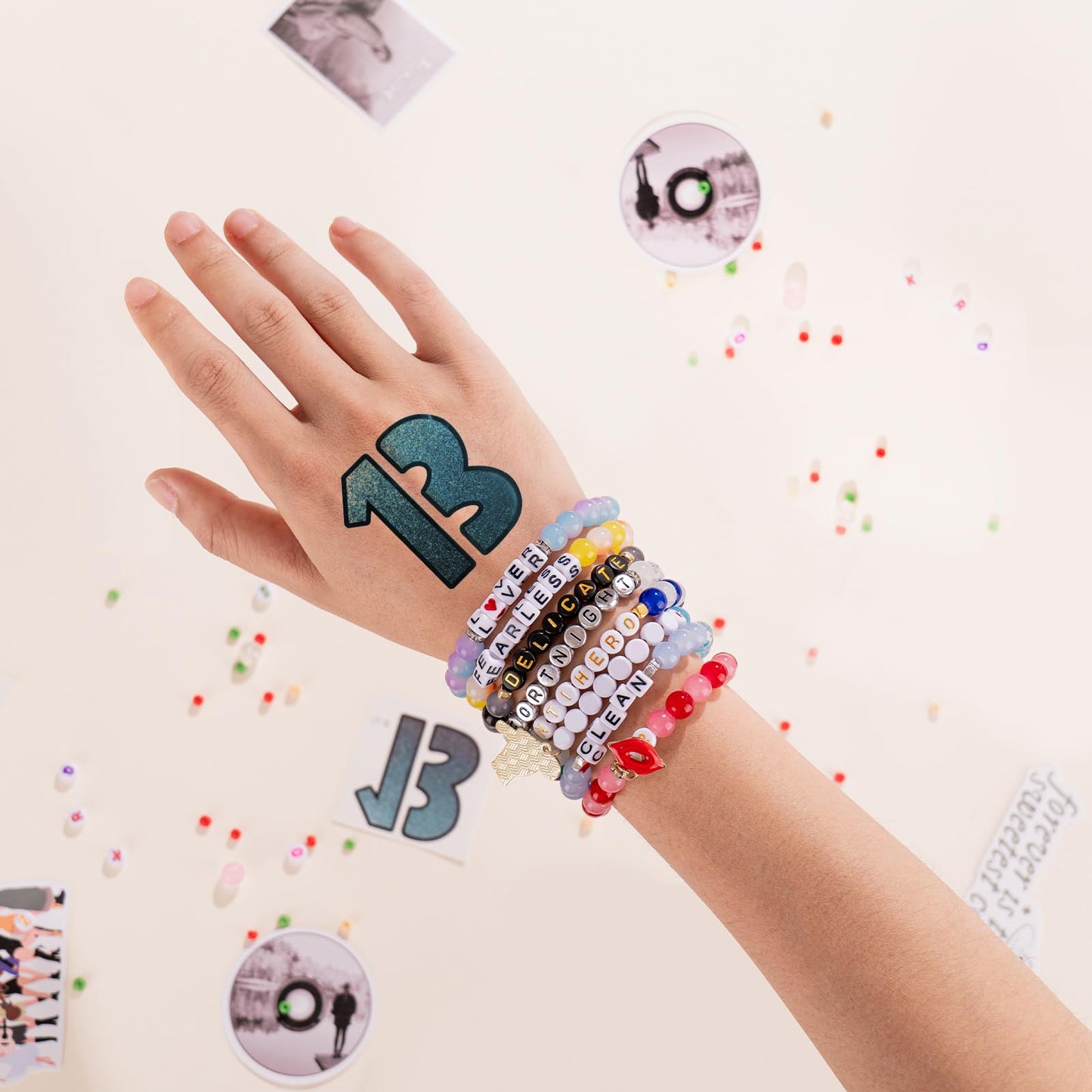 Goldwise Friendship Bracelet Kit - 2 Boxes with 24 Colors Glass(8mm) and Letter Beads (A-Z) for Jewelry Making, Varieties of Charms, Bracelet Making Kit, DIY Crafts for Gifts