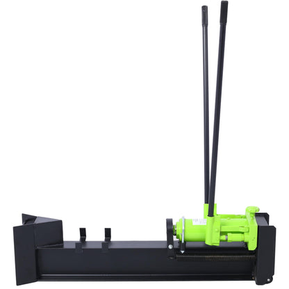 10 Ton Horizontal Log Splitter Wood Cutter Manual Hydraulic 2 Speed Wheel Hydraulic Log Splitter: Durable Manual Wood Splitter with Horizontal Full Steel Beam, Labor-saving Machine - Stable and Safe