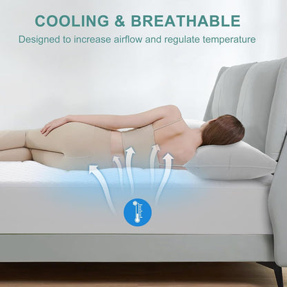 MERITLIFE Premium 100% Waterproof Mattress Protector Twin XL Size, Cooling Breathable Cover with 8-21" Extra Deep Pocket