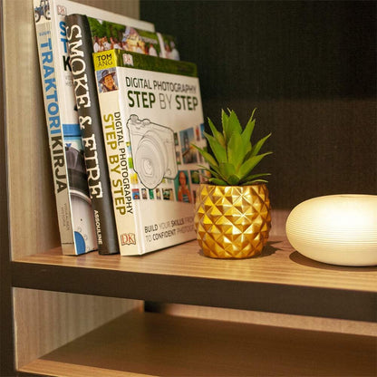 Artificial Succulent Pineapple Room Decor - House Greenery for Hotel, Restaurant, Home Office Kitchen Table (01 Gold)