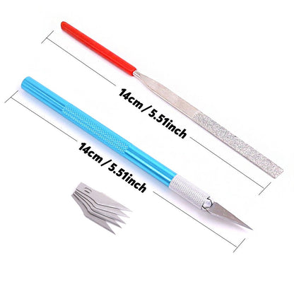 Rustark 9Pcs Gundam Model Tools Kit Hobby Building, Repairing and Fixing Set for Kids