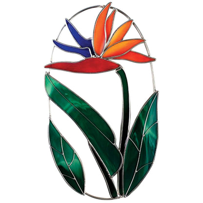 Studio One Pre-Cut Bird of Paradise Oval Stained Glass Art Kit