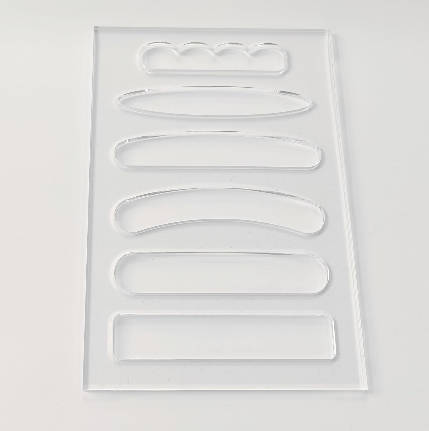 Kingria 6 in1 Board Handle Router Template for Woodworking 1/4'' Thick DIY Router Template Grab Handle Acrylic Inlay Template Decorative Guide, Transparent
