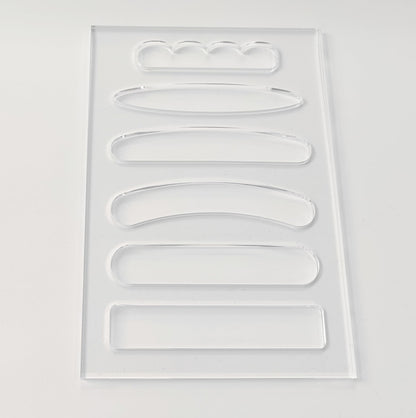 Kingria 6 in1 Board Handle Router Template for Woodworking 1/4'' Thick DIY Router Template Grab Handle Acrylic Inlay Template Decorative Guide, Transparent