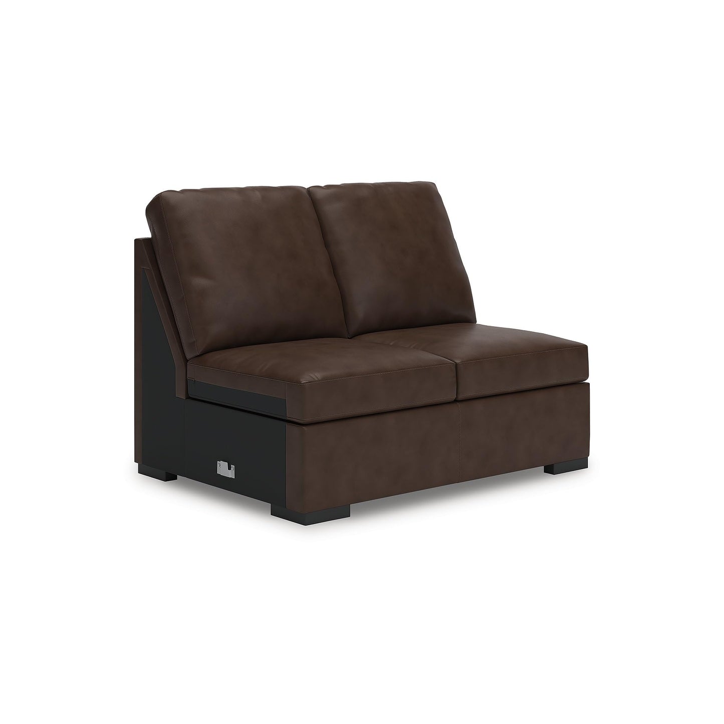 Signature Design by Ashley Modern Day U-Shape Left-Arm Facing Modern Leather Match 3-Piece Sectional with Chaise, Removable Cushion, Dark Brown