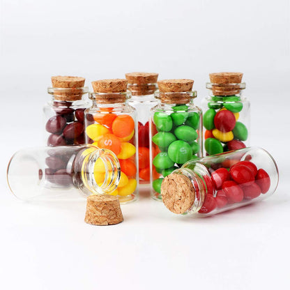 OurWarm 48PCS 25ml Clear Glass Bottles with Cork Stoppers, Mini Small Vials for Wedding Favors, DIY Crafts, Baby Shower