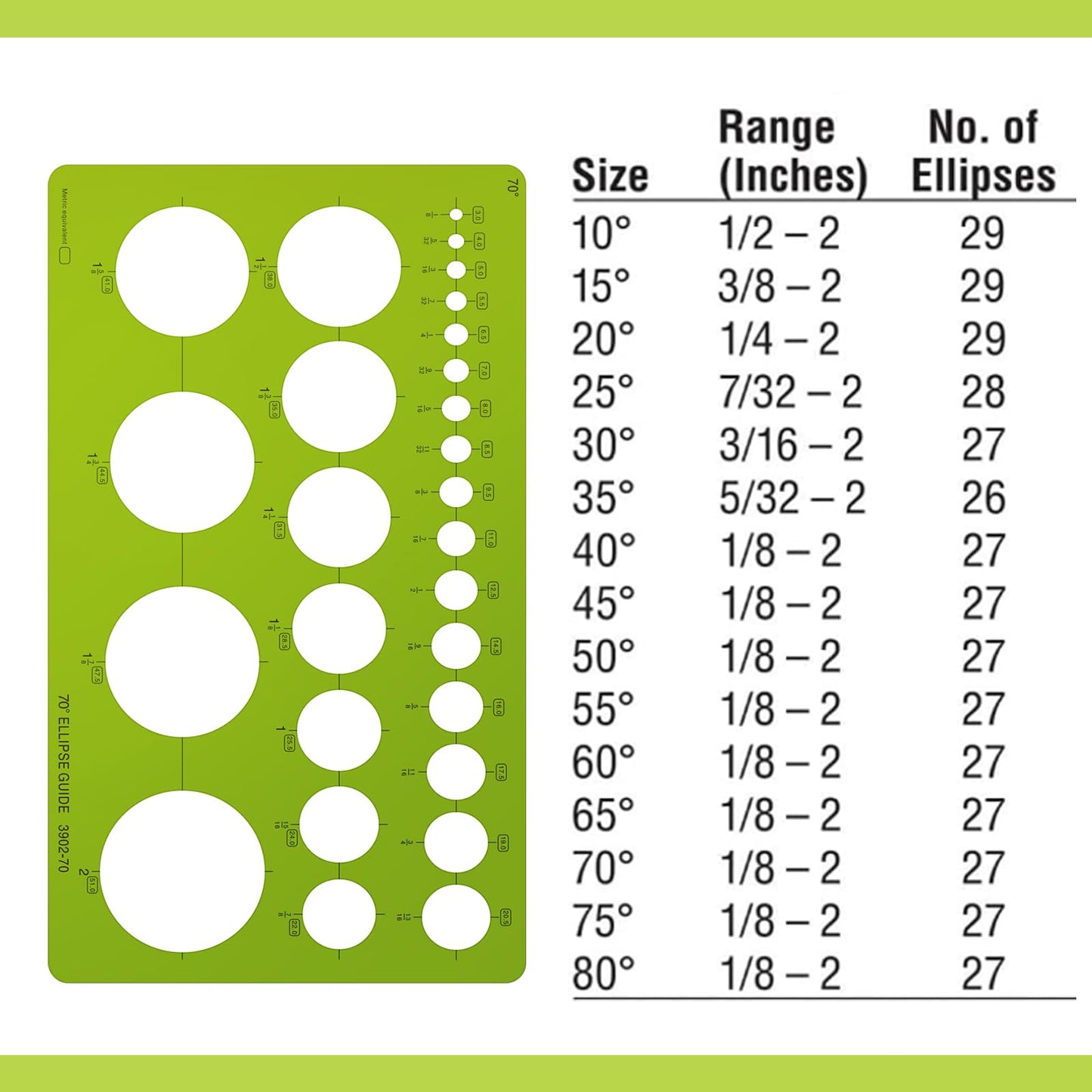 Kingdder Set of 15 Series Ellipse Template Set Series Ellipse Template Stencil Plastic Round Templates Drawing and Drafting Tool for Students Professionals Precise Drafting