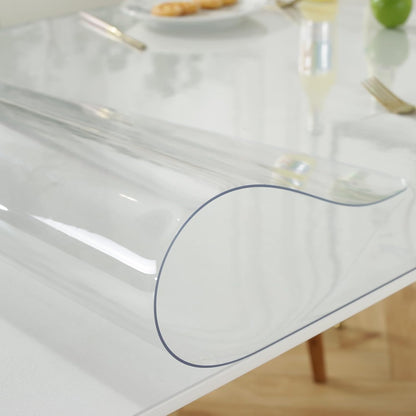 17 45 Inch, 1.5mm LovePads Clear Desk Mat x Thick Clear Table Protector, Waterproof Plastic Table Cover Protector, PVC