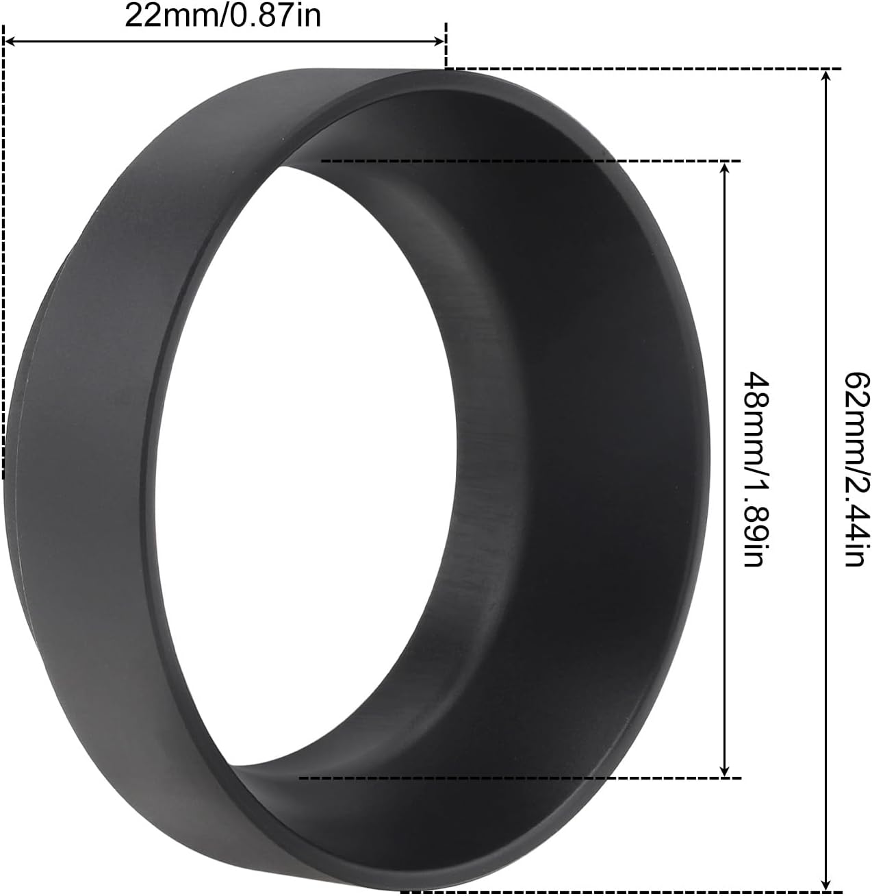 51mm Espresso Dosing Funnel, Magnetic Coffee Dosing Ring, Anodized Aluminum with 4 Magnetized Steel