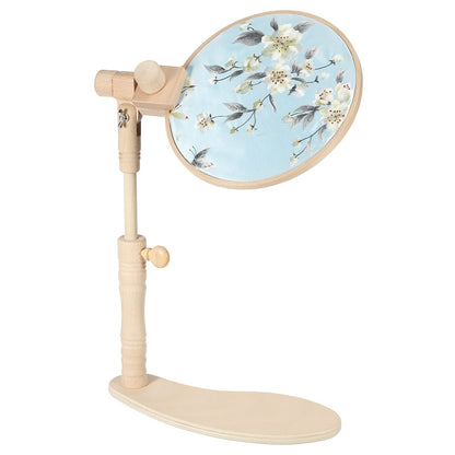 PATIKIL Embroidery Hoop Stand, Adjustable Embroidery Frame Stand Beech Wood Rotated Embroidery Hoop Stand for Cross Stitch Sewing Arts Crafts