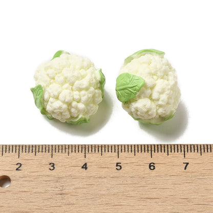 DanLingJewelry 100Pcs Mini Resin Vegetables Cabochons Imitation Food Vegetables Miniature Ornament Figurines for DIY Kitchen House Decor