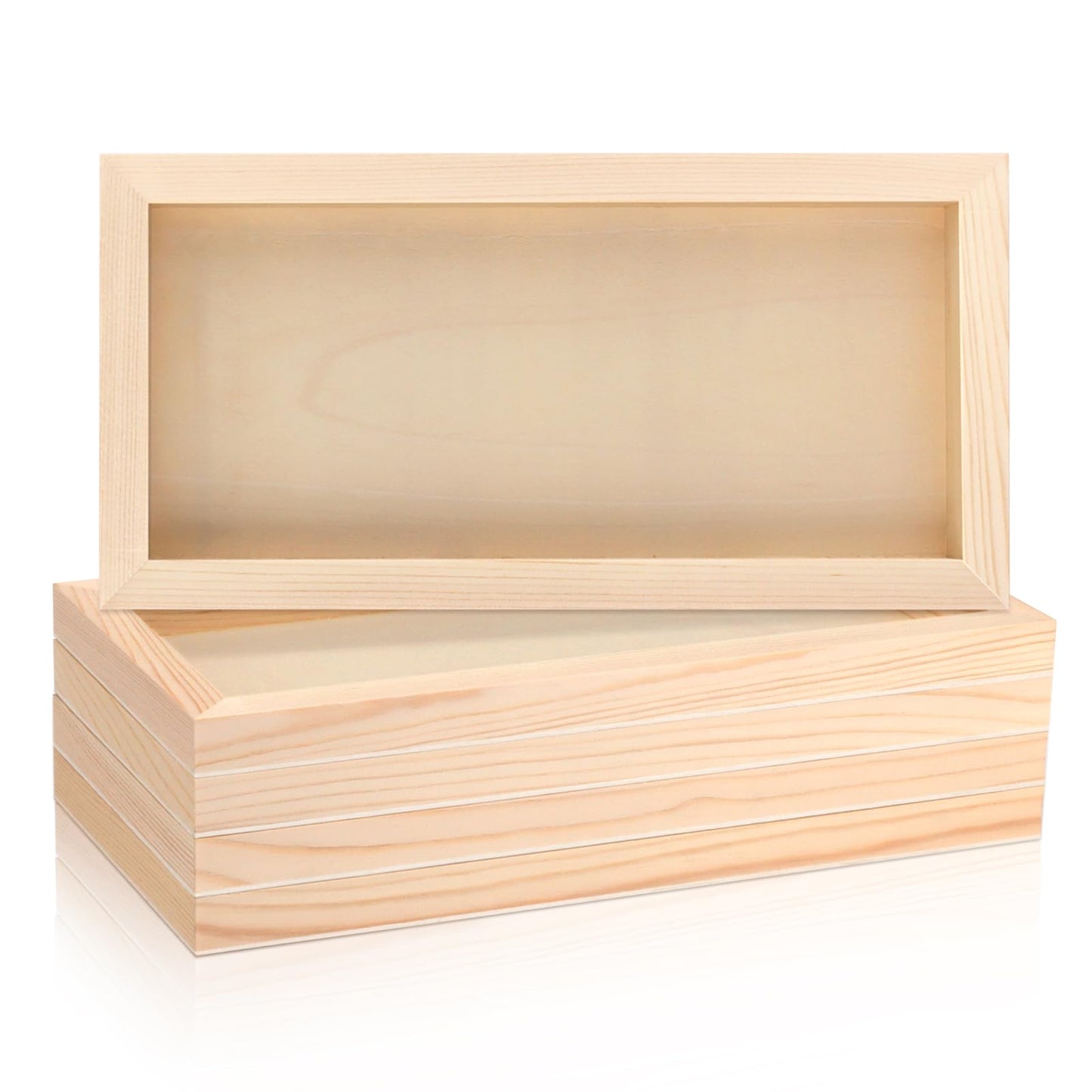 FSWCCK 5 Pack 6 x 12 inch Wood Panel Boards, Unfinished Wood Canvas Panels for Crafts, Painting Canvas, DIY Art Projects, Pouring, Arts Use with Oils, Acrylics