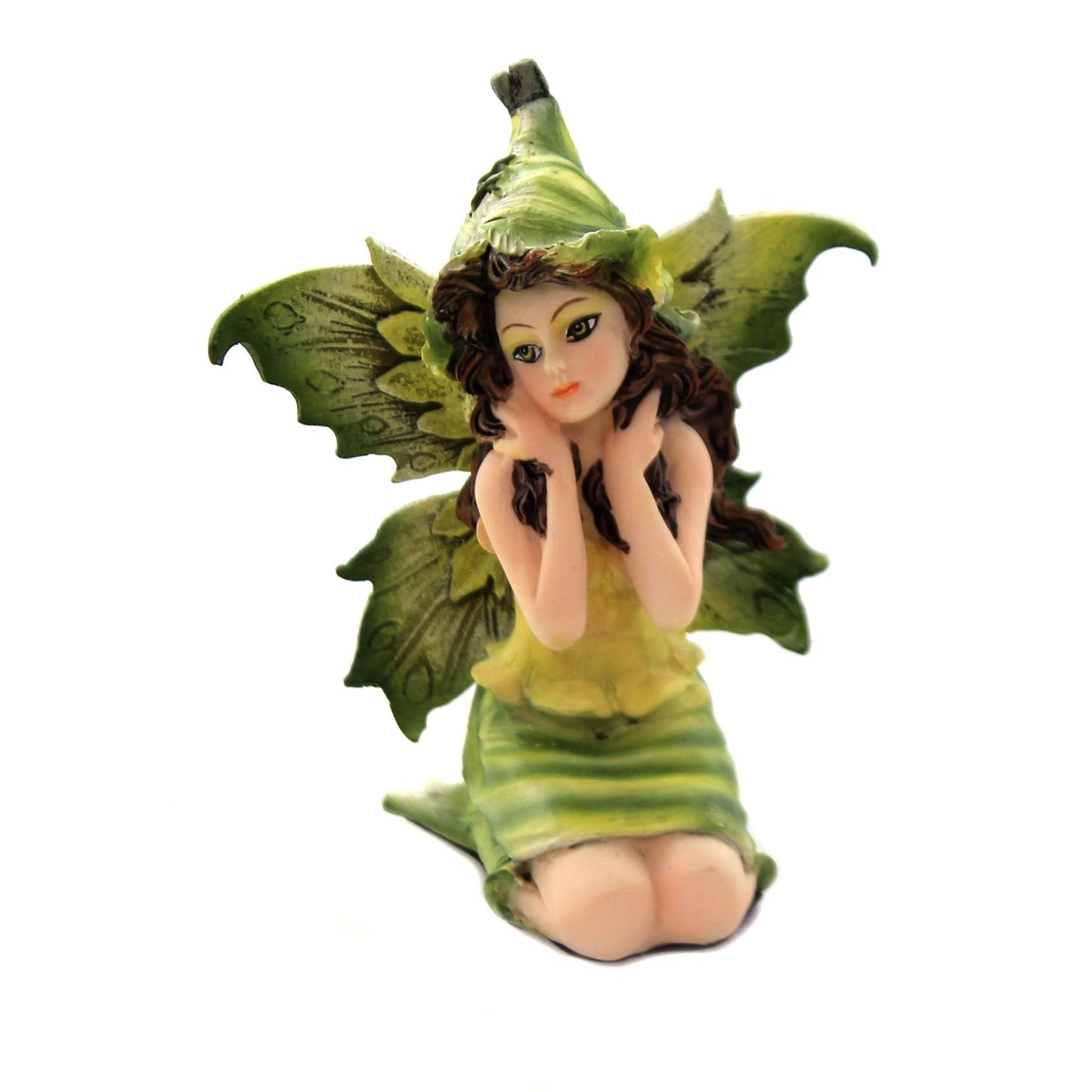 Home & Garden Small Sitting Fairy, 3.25", Polyresin, Garden Plants, Miniature Garden Accessories, 11382